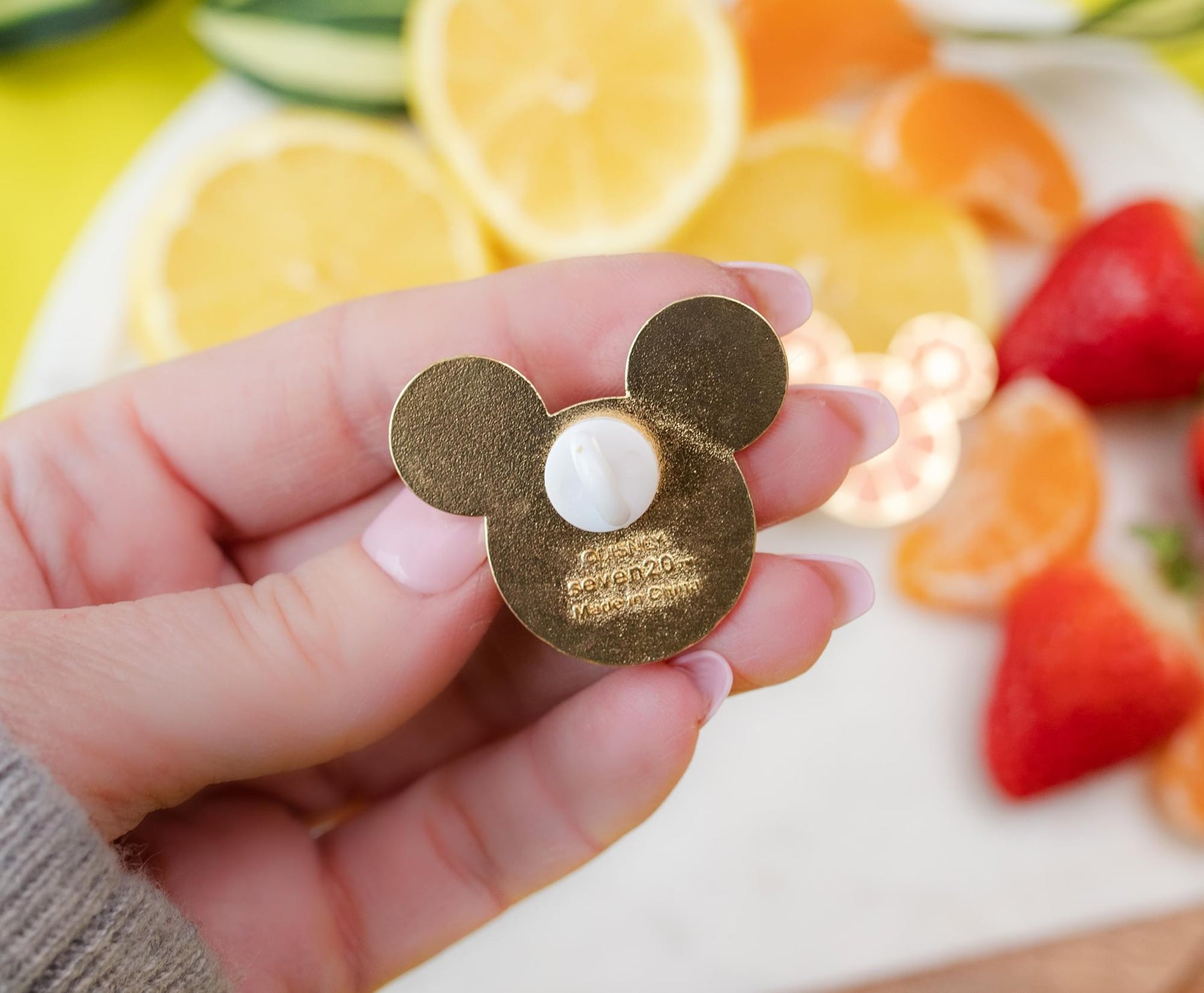 Disney Mickey Mouse Fresh Fruit 4-Piece Enamel Pin Set