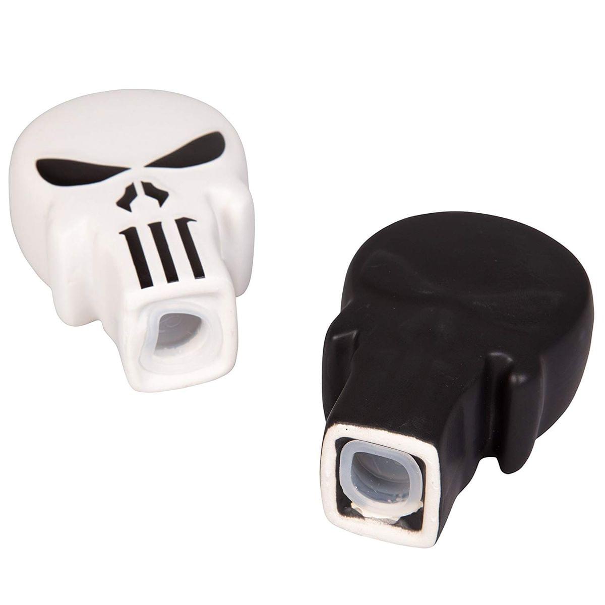 Marvel The Punisher Black & White Skull Logo Ceramic Salt & Pepper Shaker Set