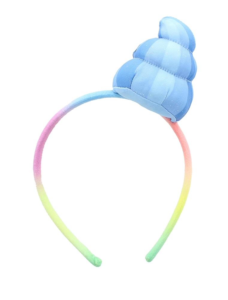Glitter Galaxy Plush Blue Poop Emoji Child Costume Headband