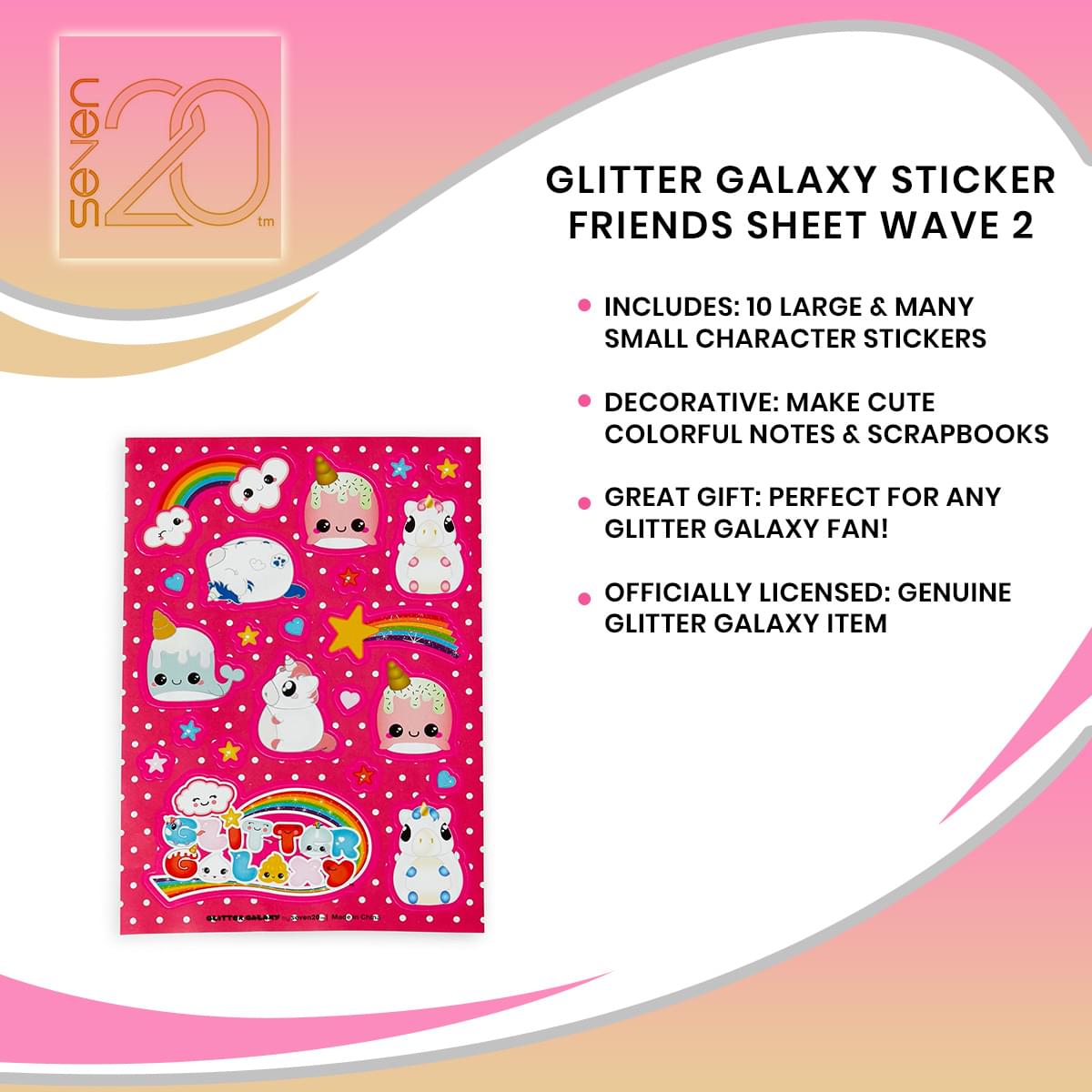 Glitter Galaxy Sticker Friends Sheet Wave 2