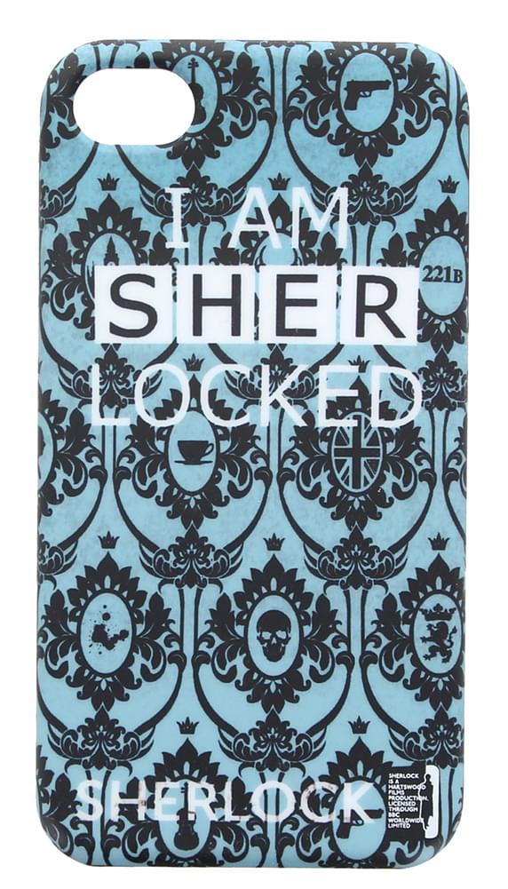 Sherlock iPhone 4 Hard Snap Case: I Am Sher Locked (Teal)
