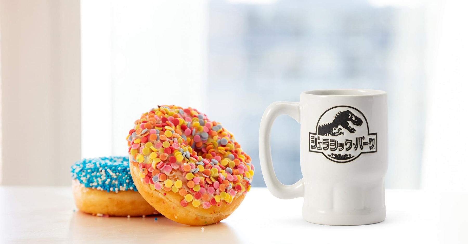 Jurassic Park Japanese Logo 3.5” x 3.3” Ceramic Mini Mug