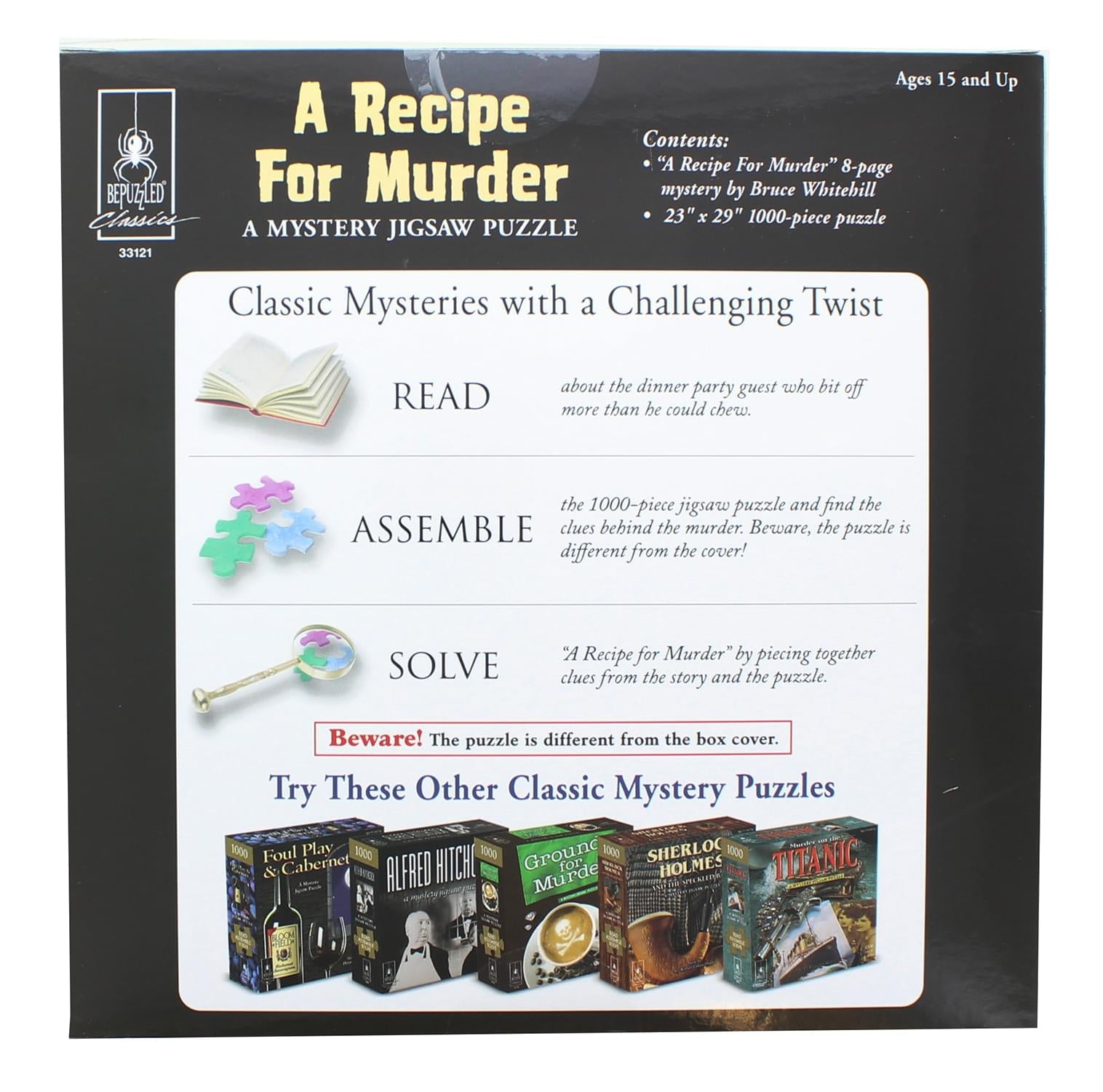 A Recipe for Murder 1000 Piece Mystery Jigsaw Puzzle