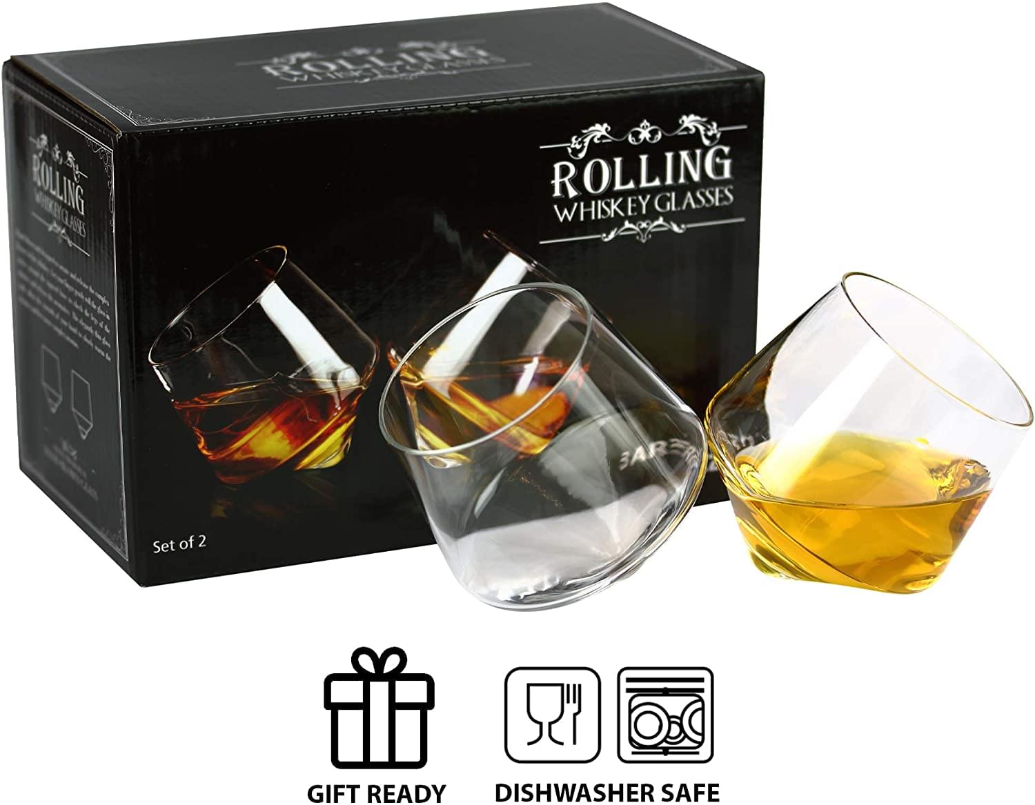 Rolling 6.3oz Whiskey Glasses | Set of 2