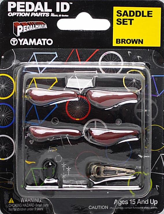 Pedal Id 1:9 Scale Bicycle: Saddle Set: Brown