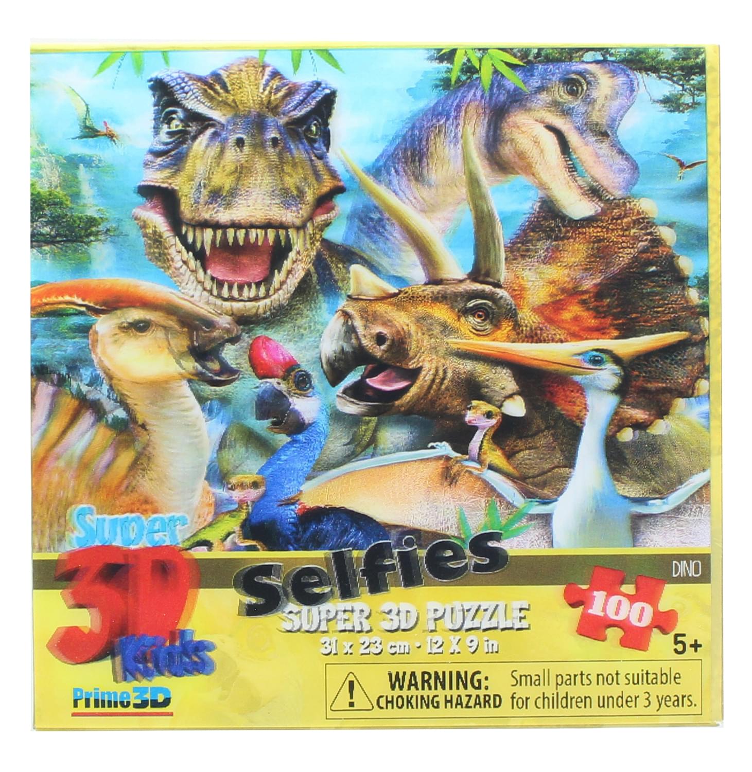 Dinosaur Selfie 100 Piece Super 3D Kids Jigsaw Puzzle