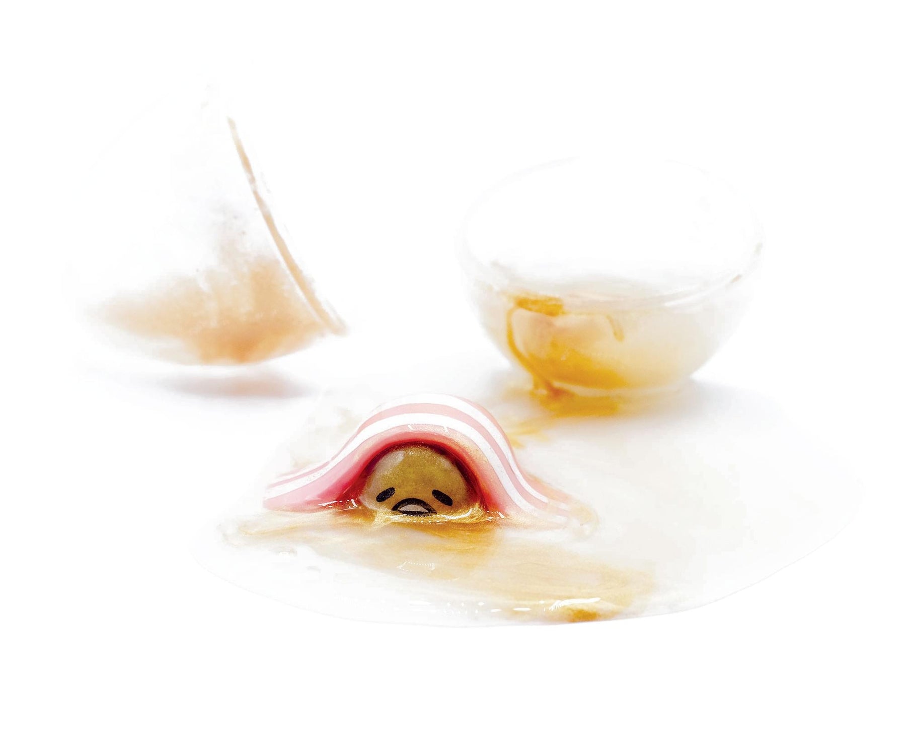 Gudetama The Lazy Egg Metallic Slime & Mini Figure | Orange