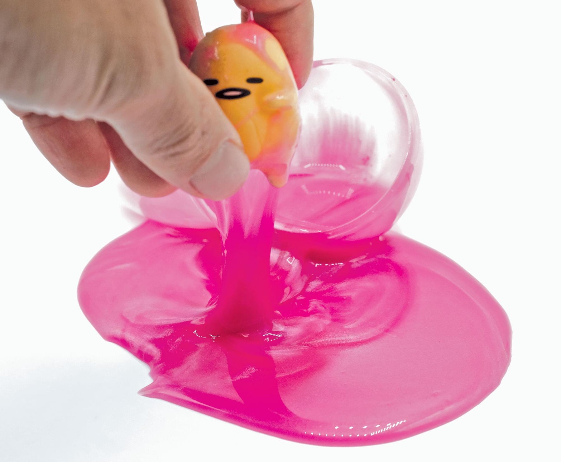 Gudetama The Lazy Egg Metallic Slime & Mini Figure | Pink