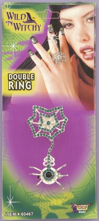 Wild N' Witchy Spider With Web Costume Ring