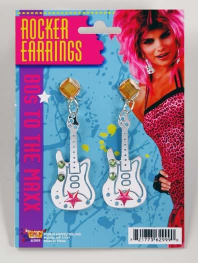 Rocker Guitar Costume Earrings