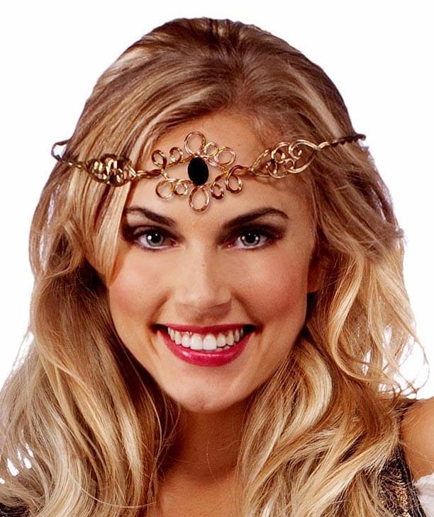 Medieval Princess Gold Circlet Crown Adult Costume Head Ornament