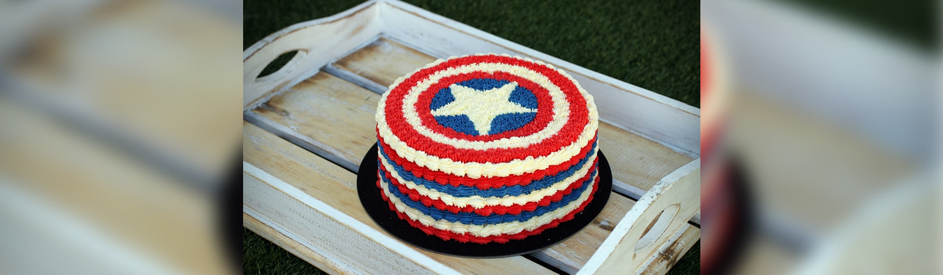 Captain America Birthday Cake - Flecks Cakes