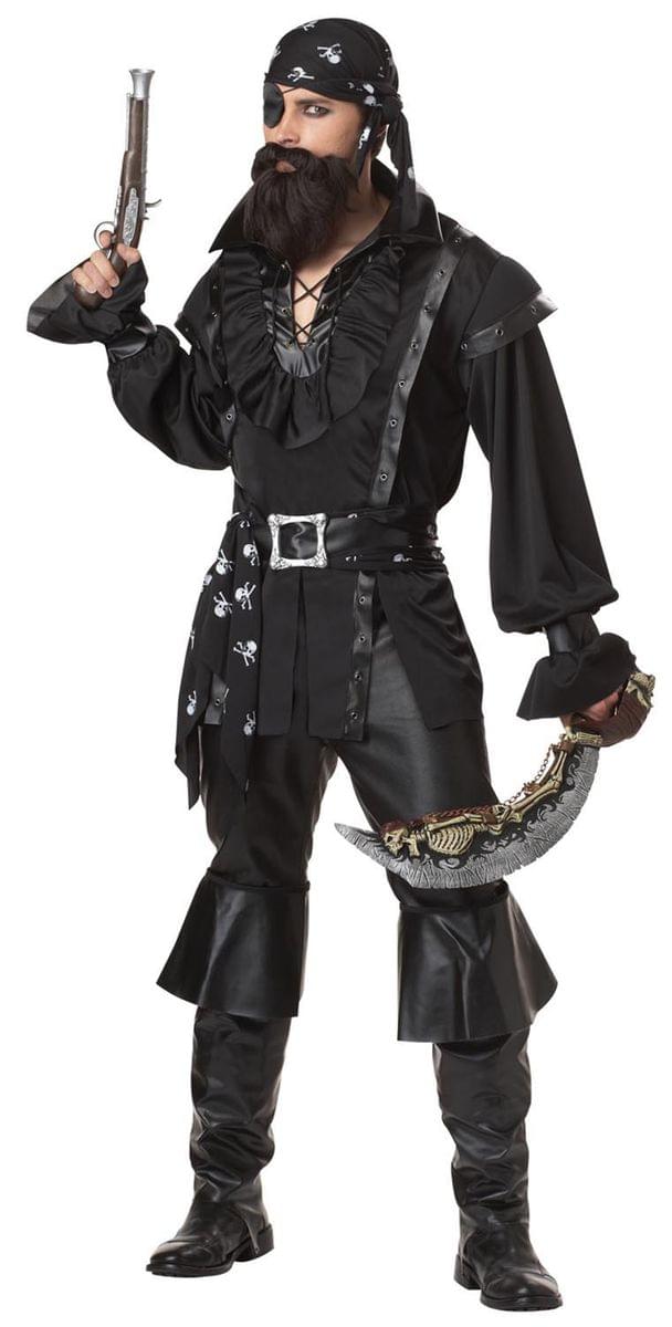 Black Plundering Pirate Costume Adult