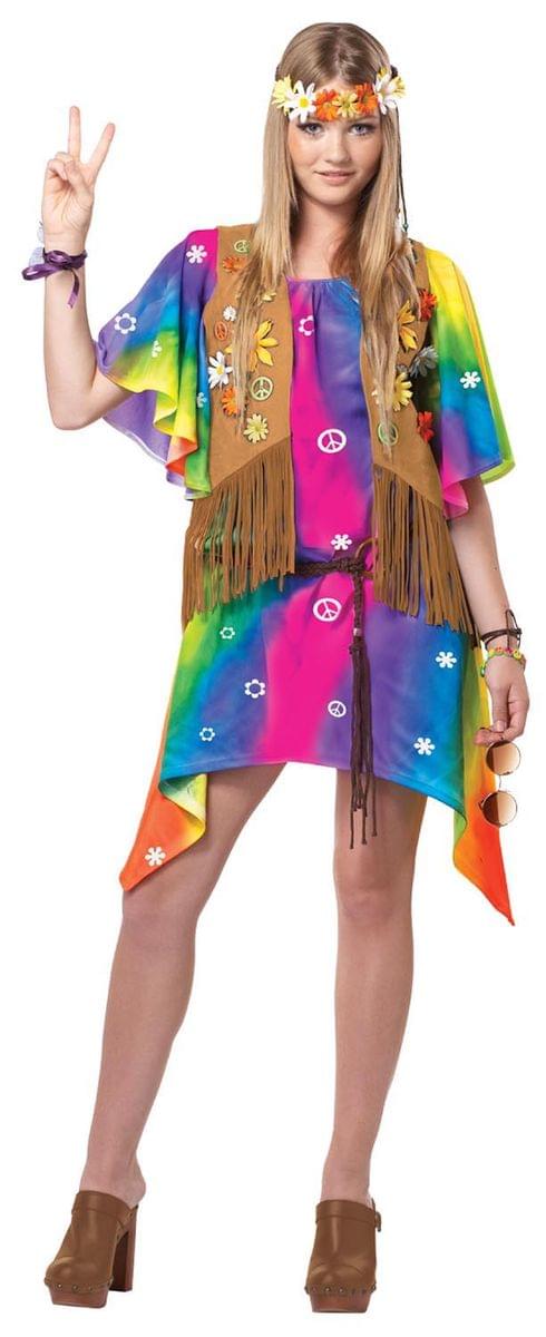 60's Groovy Hippie Girl Costume Junior Teen