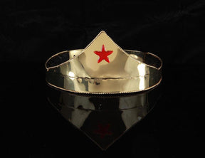 Wonder Gold & Red Star Adjustable Costume Crown Adult