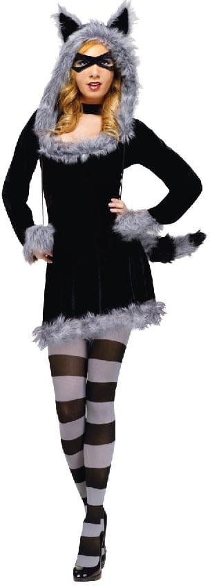 Racy Raccoon Sexy Dress Costume Adult