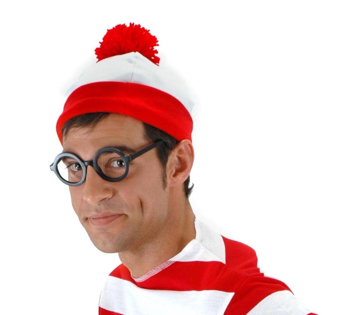 Where's Waldo Costume Beanie Adult