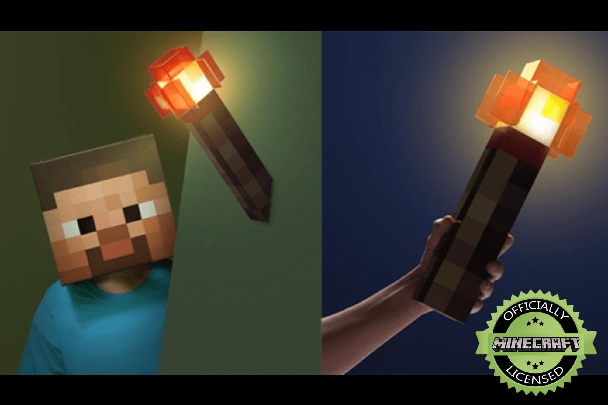 Minecraft Redstone Torch Lamp LED Mood Light Replica | 12.6 Inches