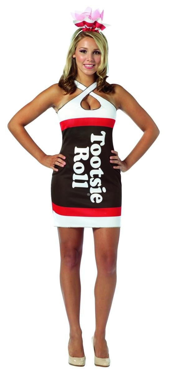 Tootsie Roll Teardrop Costume Mini Dress Adult