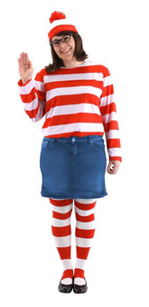 Where's Waldo Wenda Costume Plus Adult