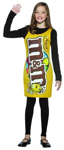 M&M Chocolate Peanut Yellow Candy Wrapper Tank Dress Costume Teen