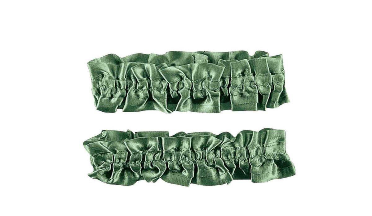 Green Silken Garter Or Armband Adult Costume Set