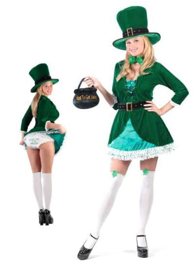 St Patrick's Day Sexy Luscious Leprechaun Costume Adult