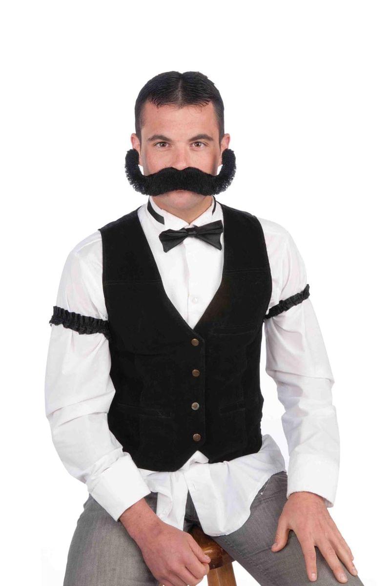 Jumbo Black Handlebar Costume Moustache
