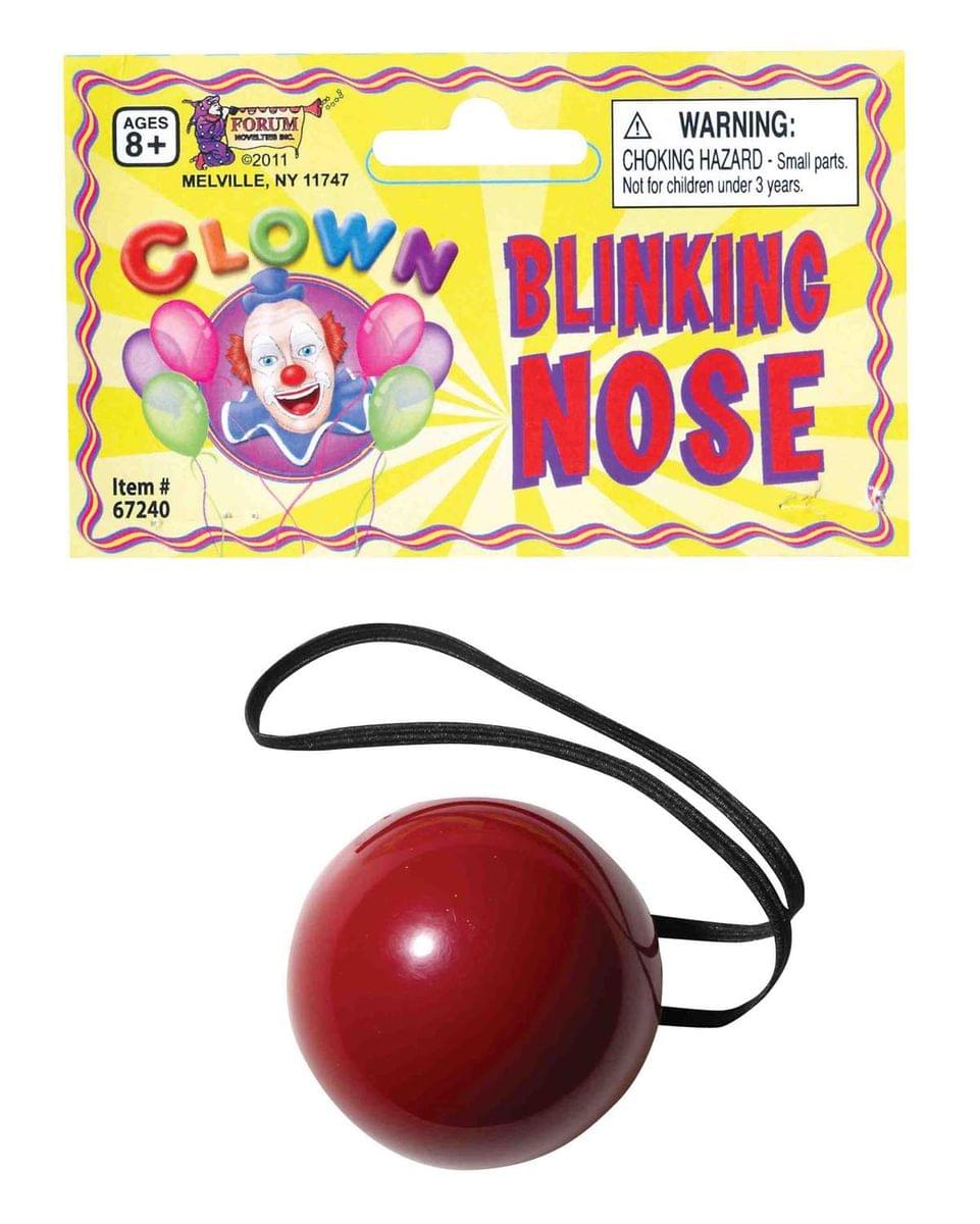 Red Flashing Costume Clown Nose