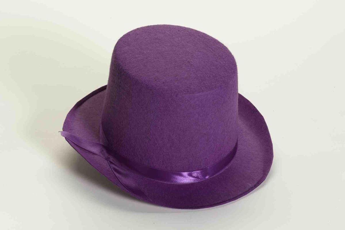Purple Felt Adult Costume Top Hat