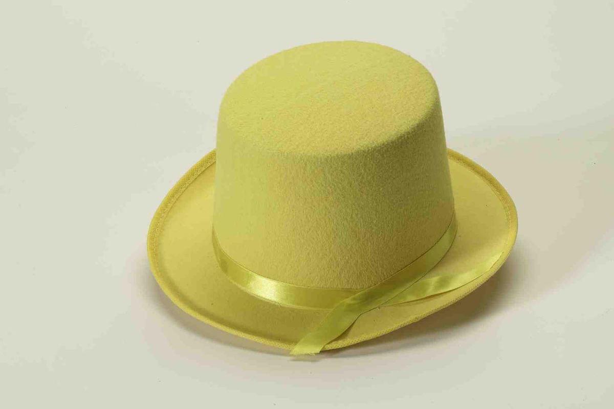 Yellow Felt Adult Costume Top Hat