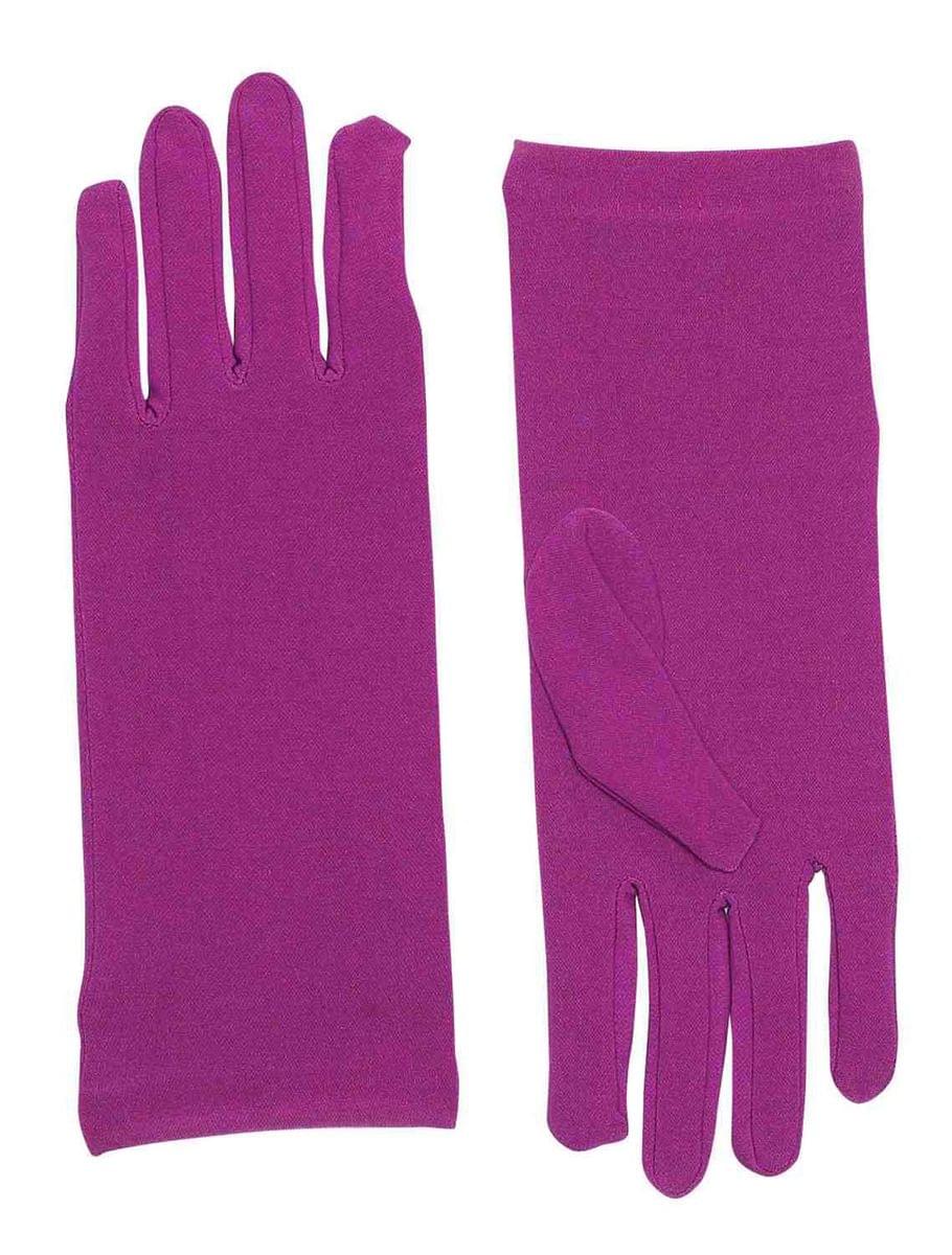 Short Purple Adult Female Costume Dress Gloves