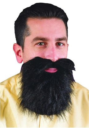 Black Mustache & Long Beard Costume Accessory
