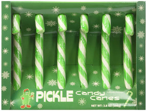 Pickle Flavored Candy Canes Box Of 6