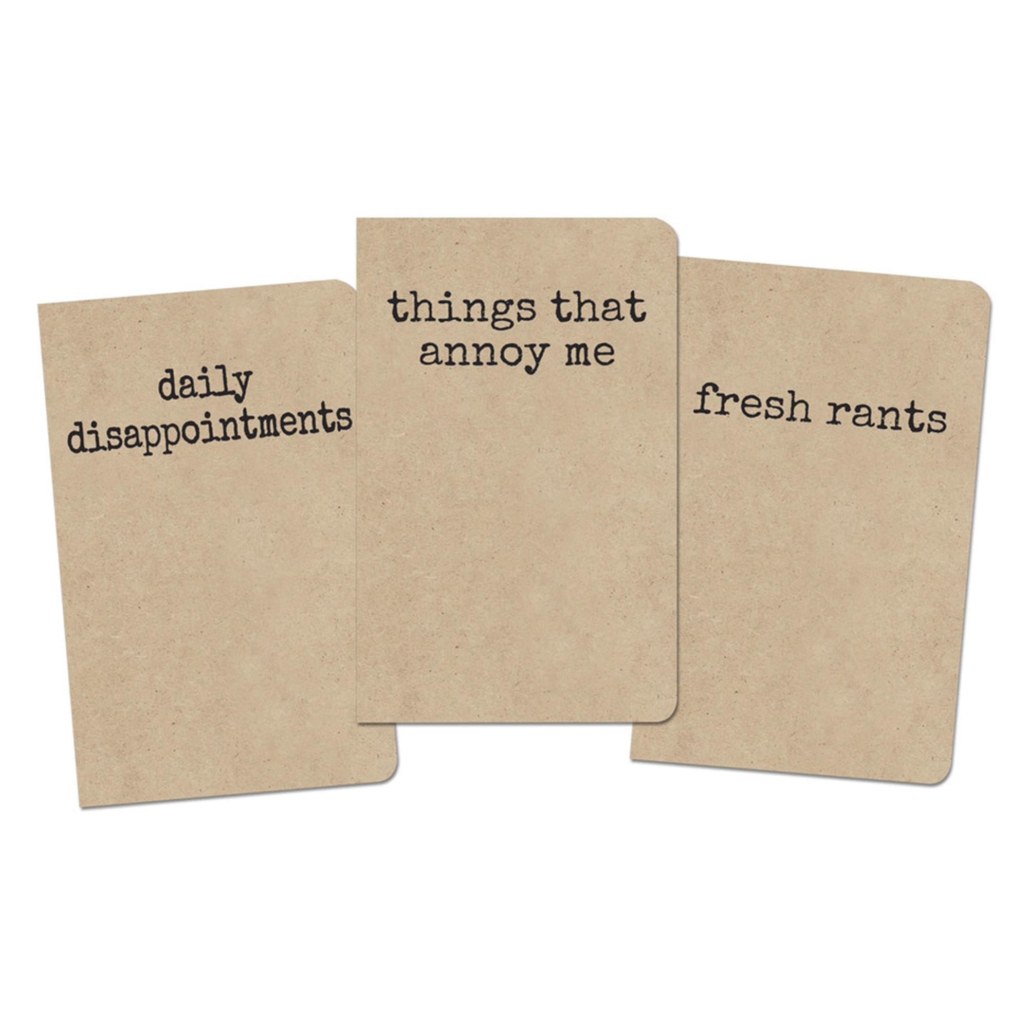 Grump, Things That Annoy Me: Set of 3 Notebooks
