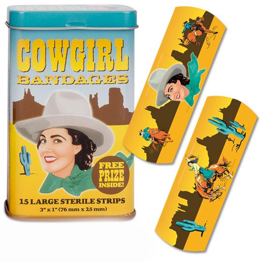 Cowgirl Adhesive Bandages: Set of 15
