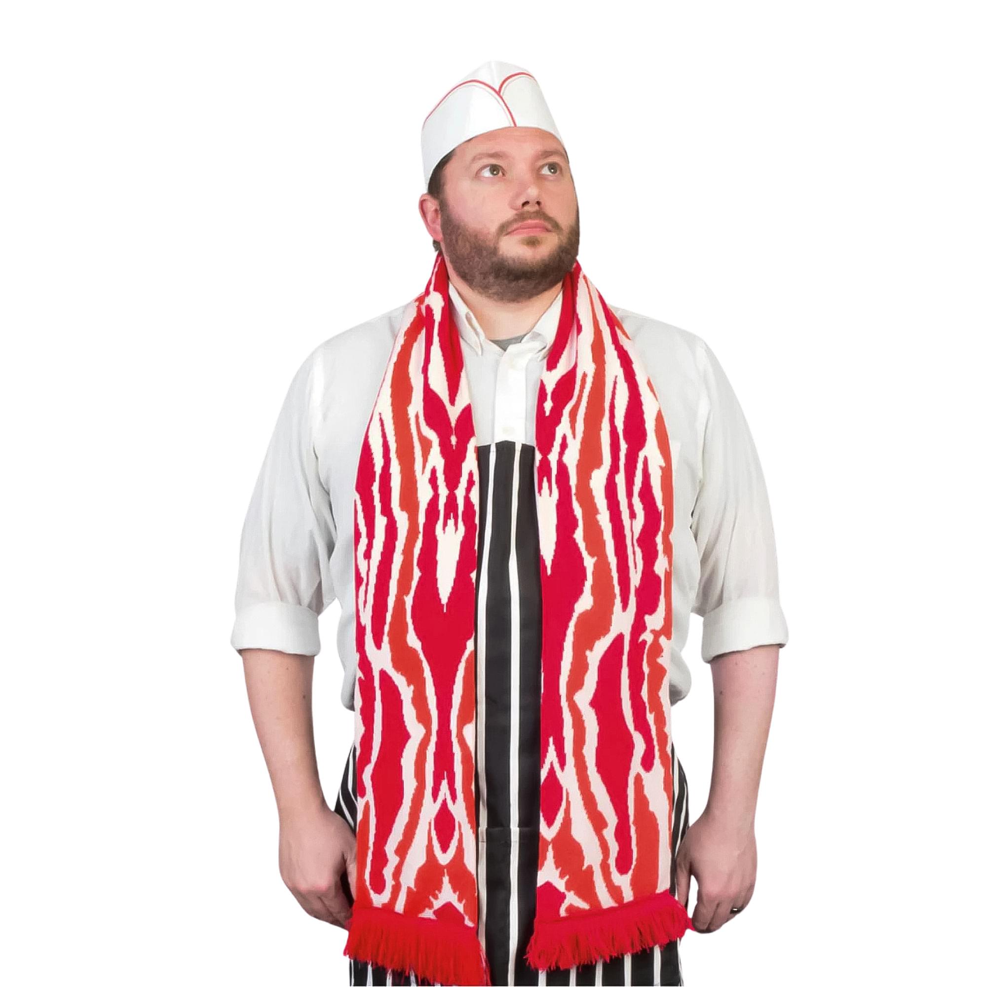 71" Soft-Knit Acrylic Bacon Scarf