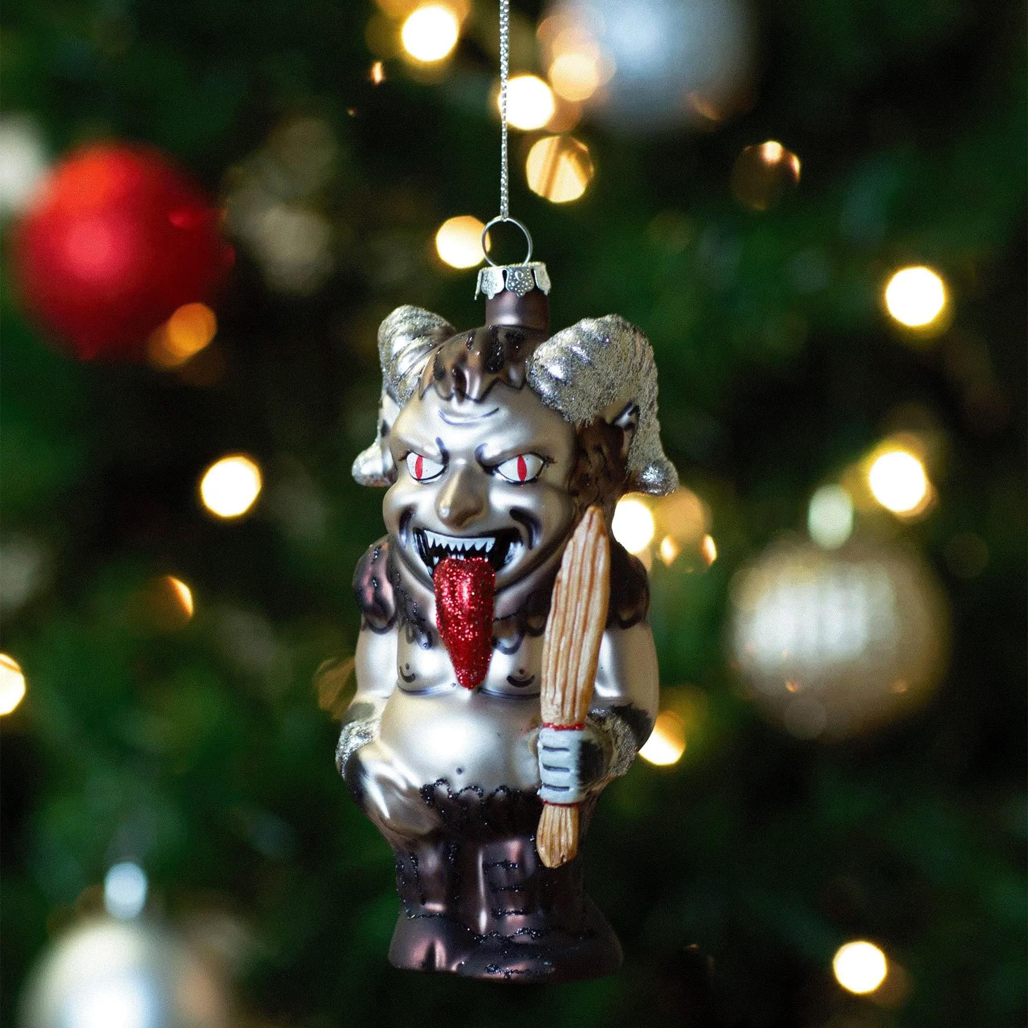 Krampus Glass Holiday Ornament