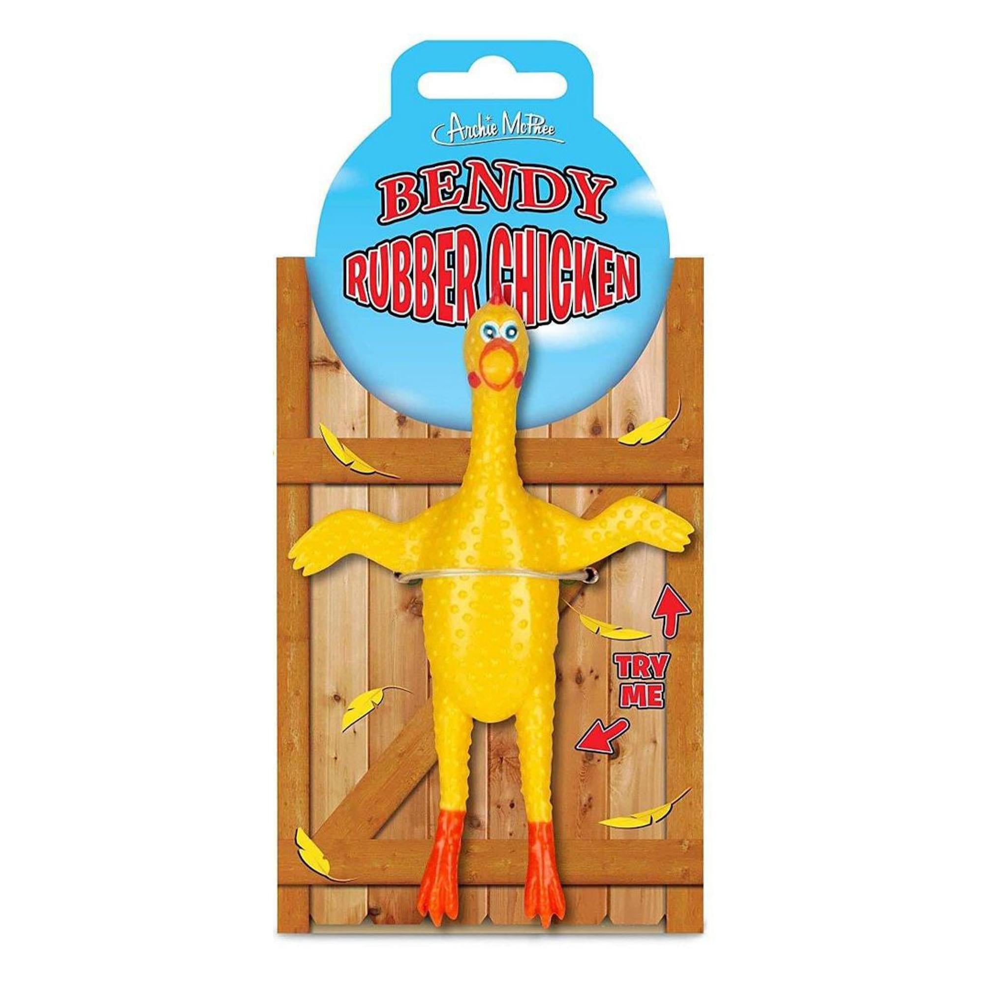 Bendy 5 Inch Rubber Chicken Toy