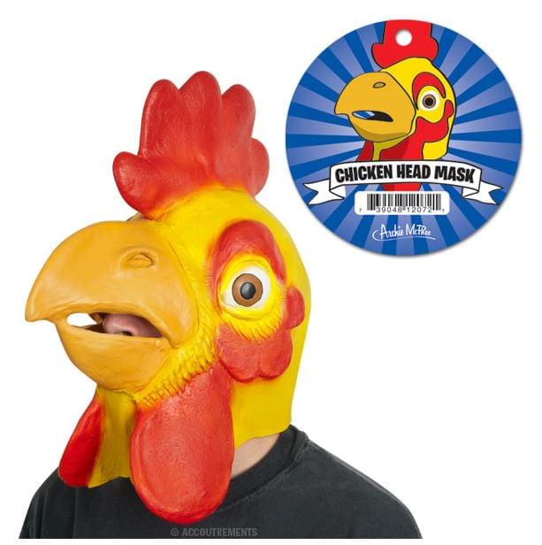 Chicken Head Costume Latex Mask Adult