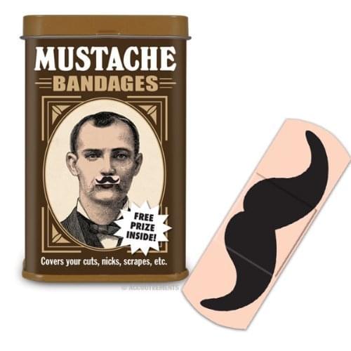 Mustache Bandages Box Of 15