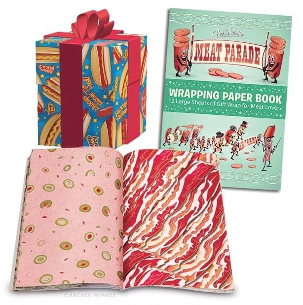 Meat Parade 12-Sheet Gift Wrapping Paper Book