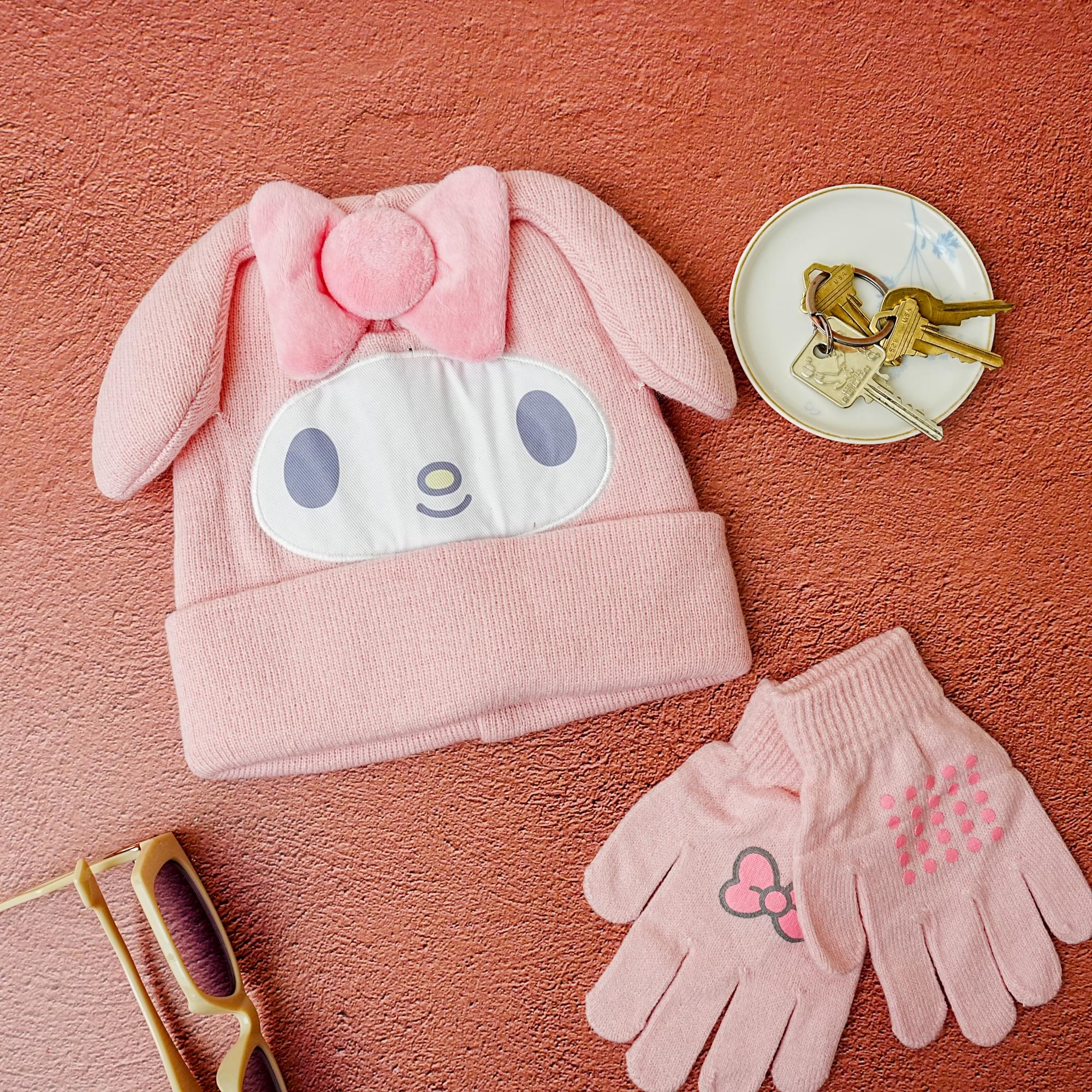 Sanrio Hello Kitty & Friends My Melody Knit Beanie & Gloves Set