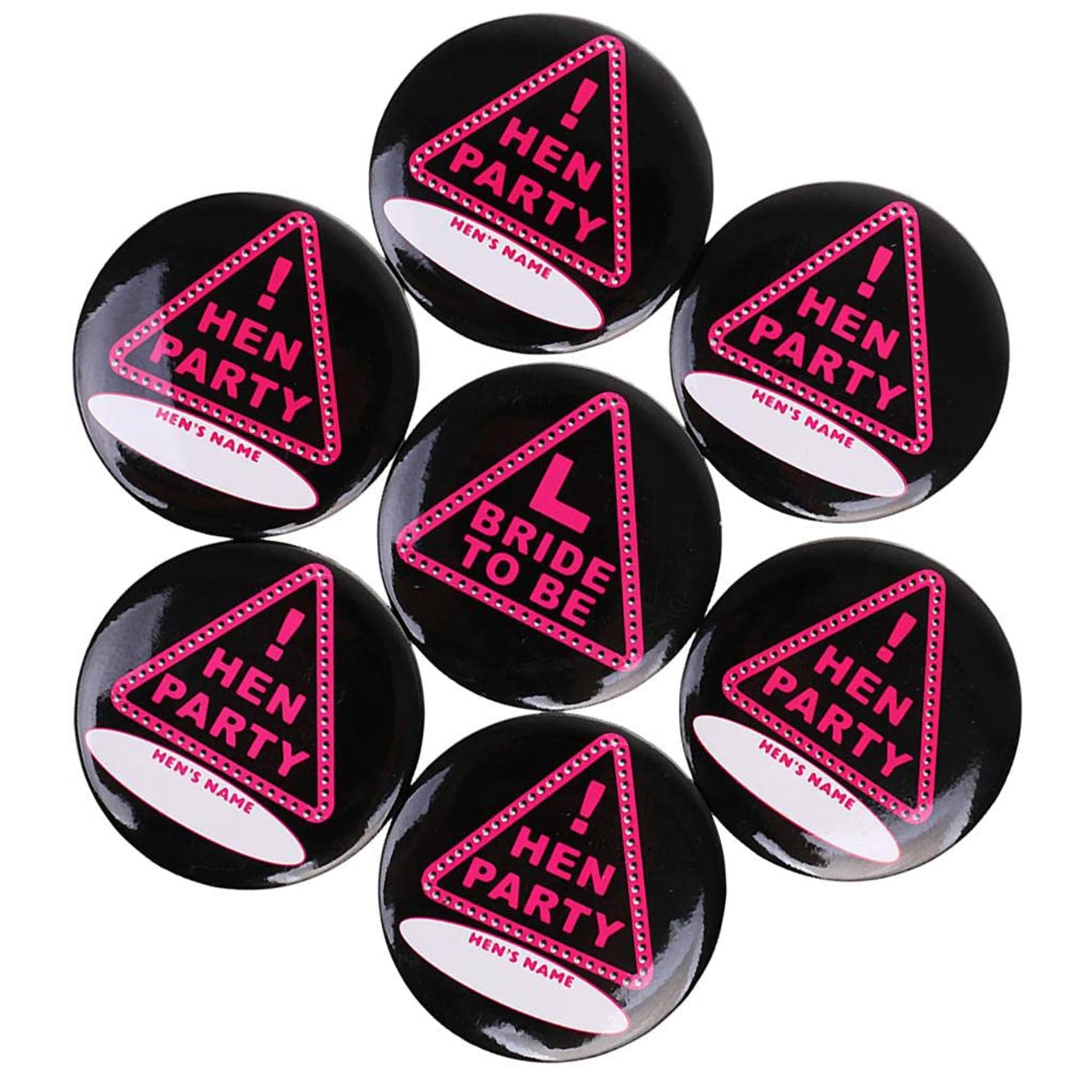 Hen Night Party Badges | Set Of 7
