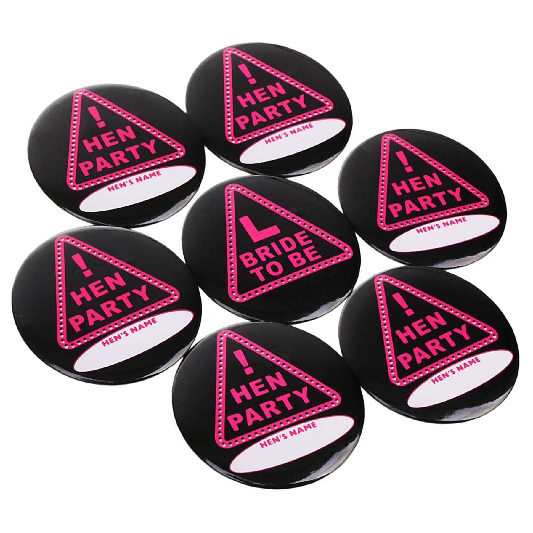 Hen Night Party Badges | Set Of 7
