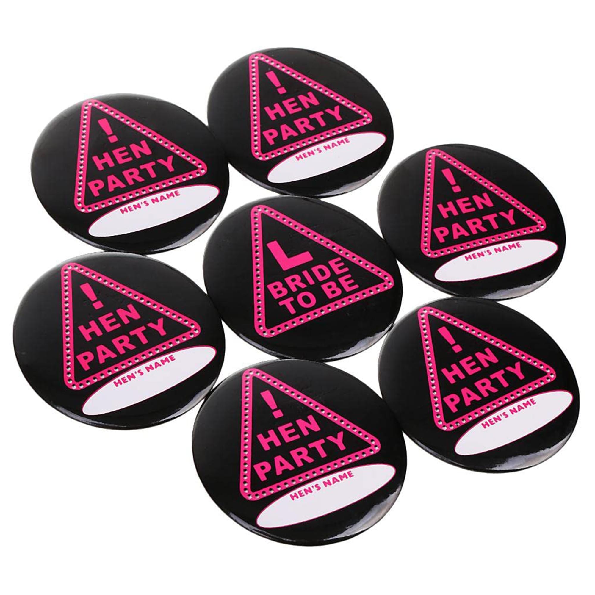 Hen Night Party Badges | Set Of 7