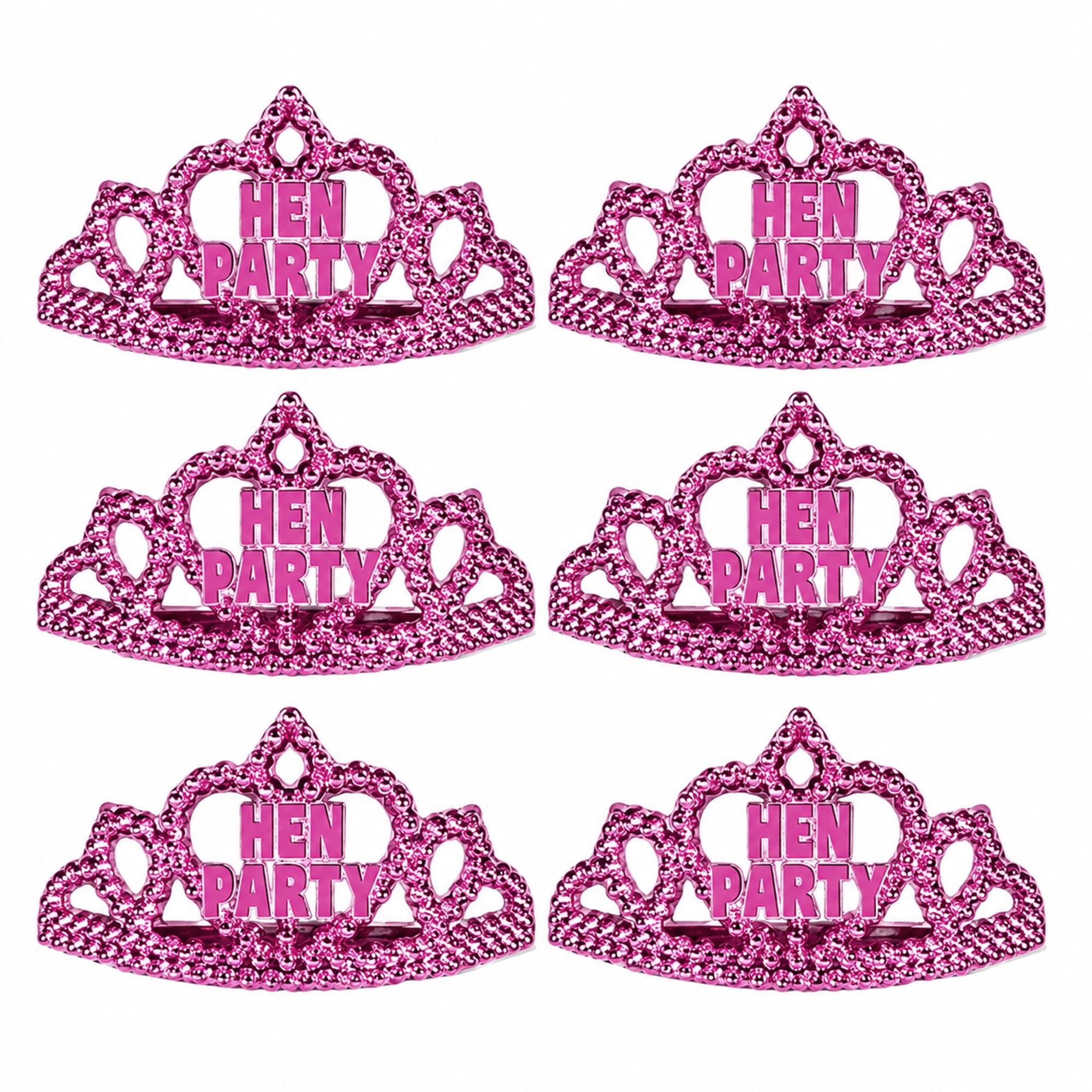 6 Hen Night Mini Tiaras