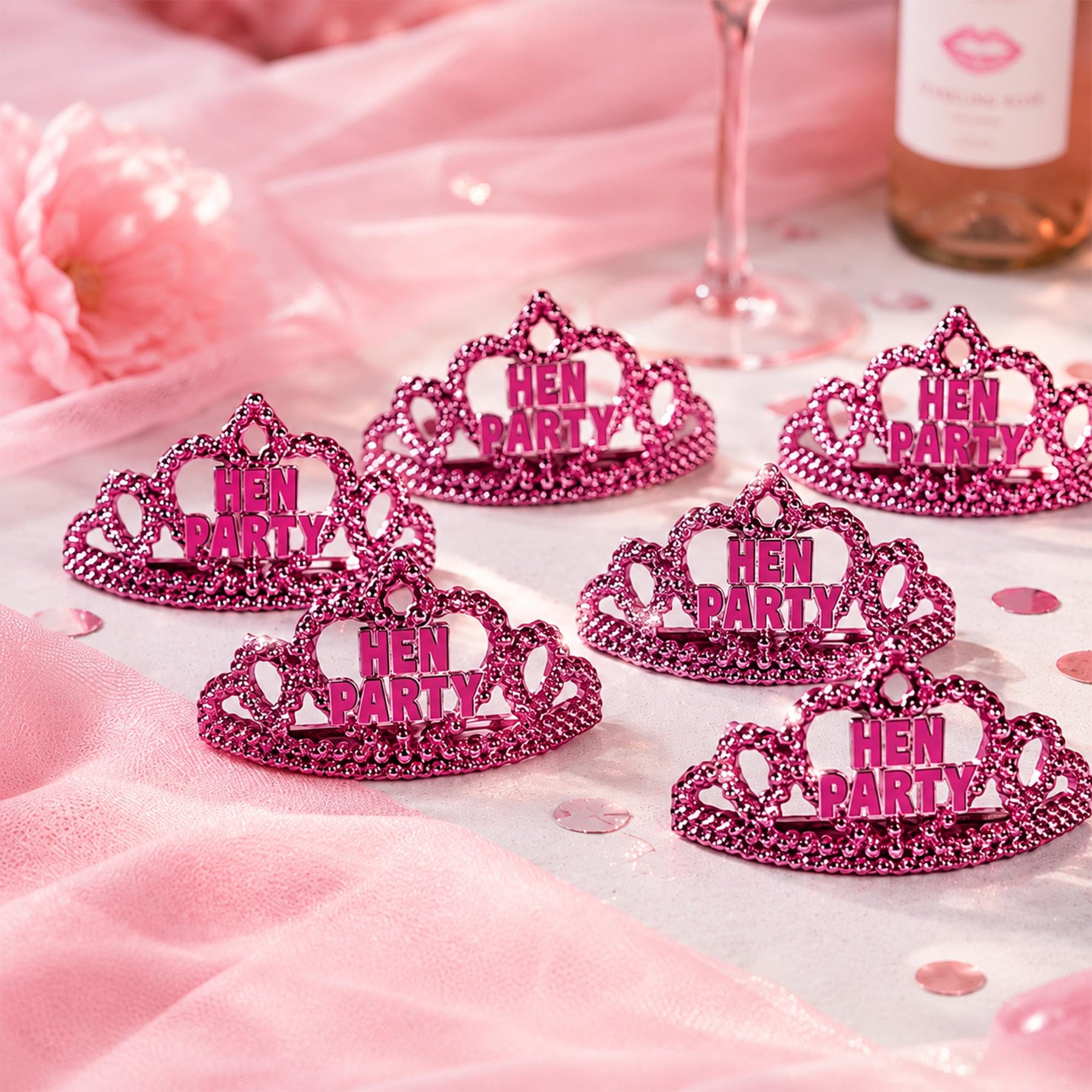 6 Hen Night Mini Tiaras