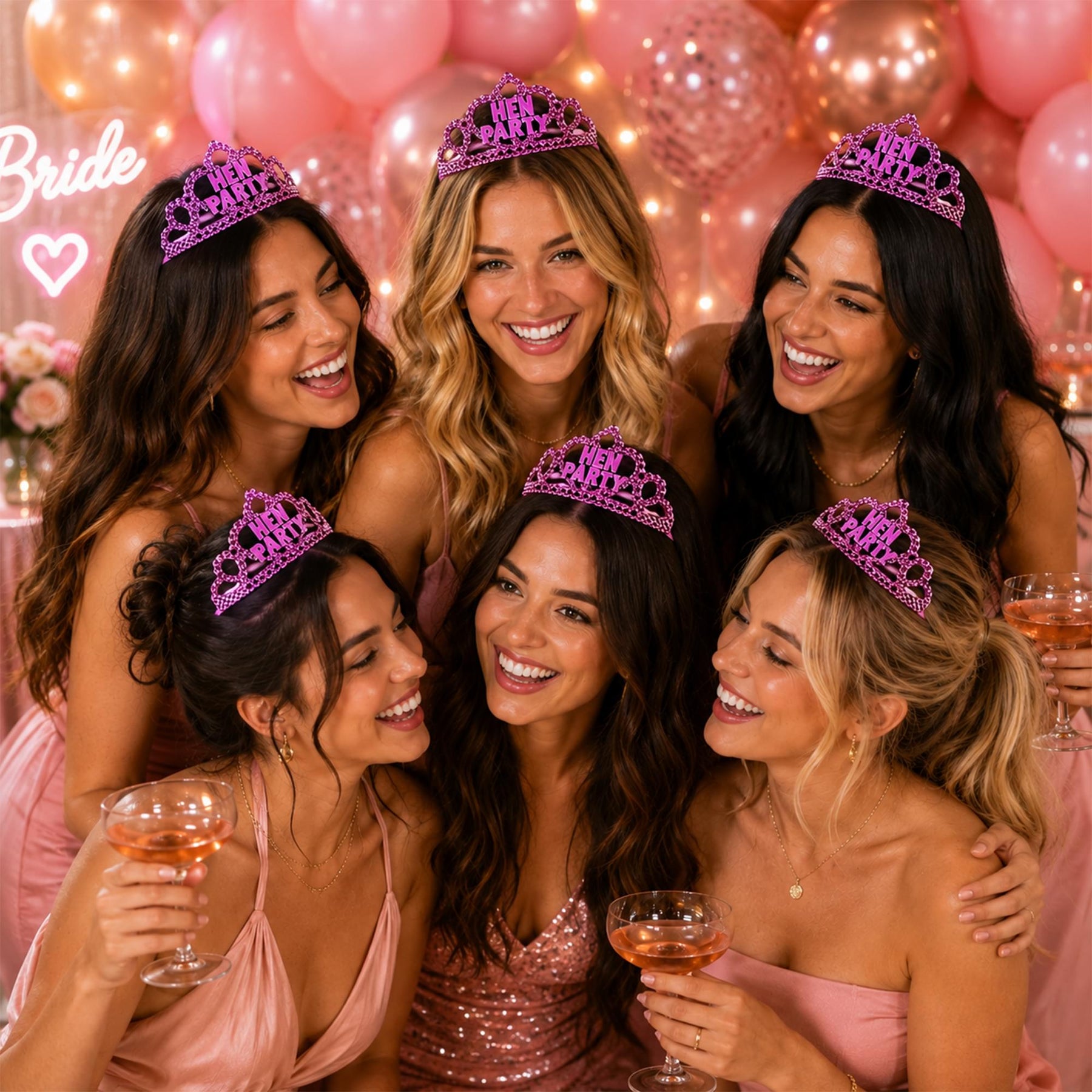 6 Hen Night Mini Tiaras
