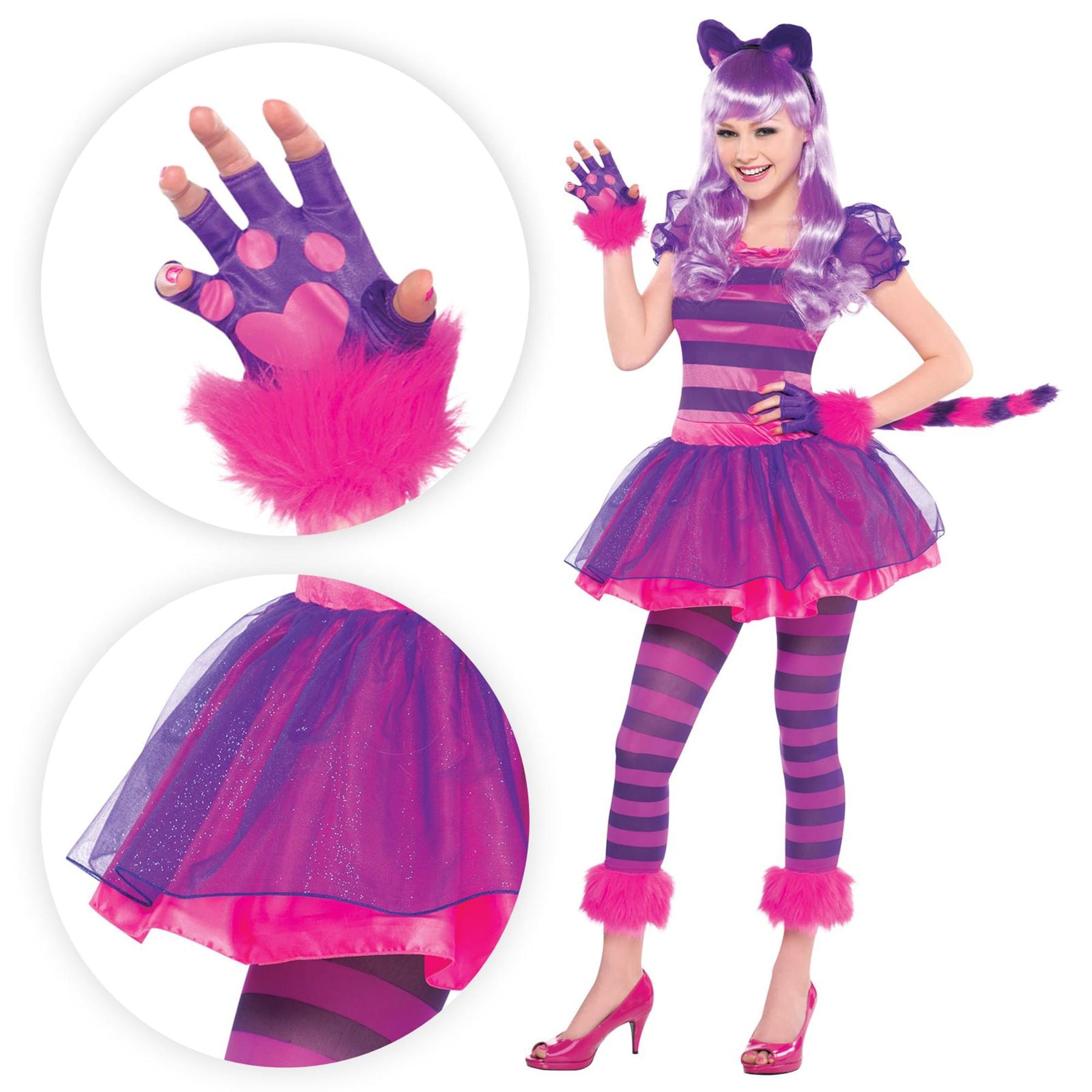 Disney Alice In Wonderland Cheshire Cat Teen Costume